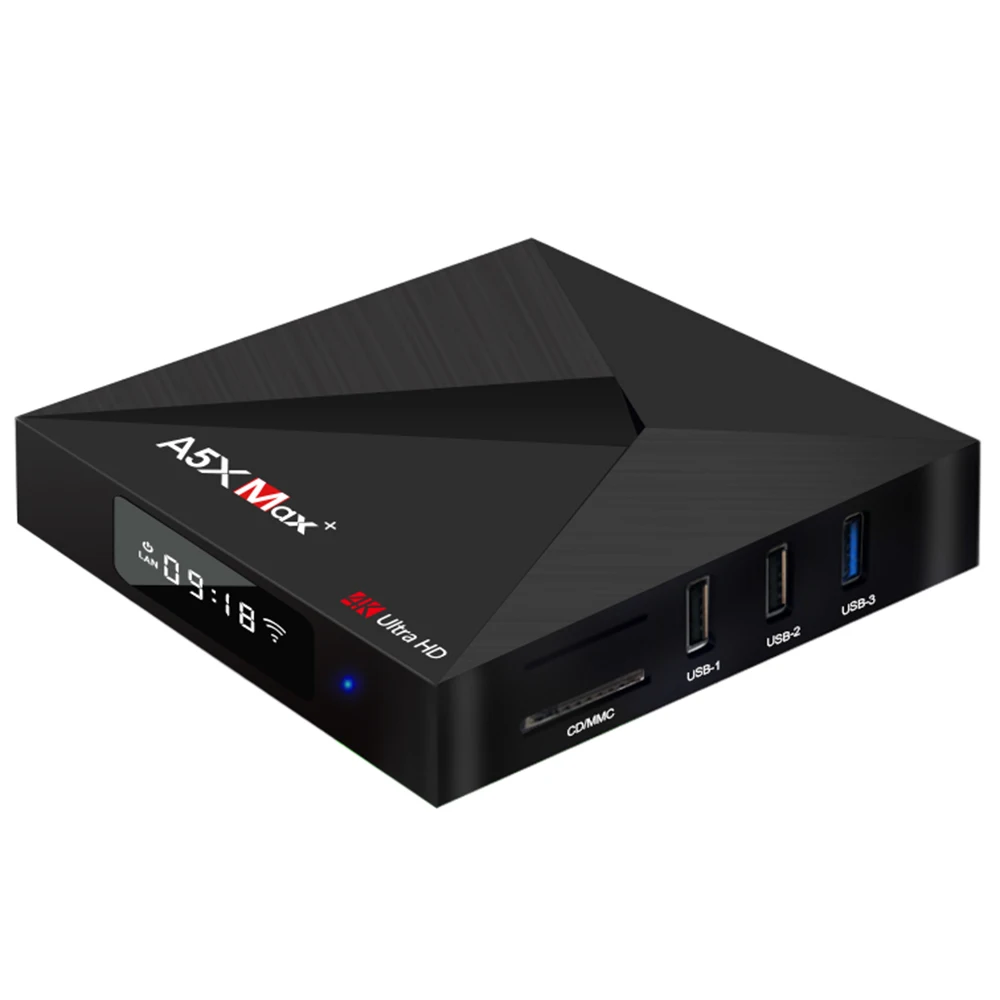 ТВ приставка A5X MAX + Android 8 1 4 Гб 64 2 4G/5G WiFi Bluetooth BT Поддержка 4K телеприставка