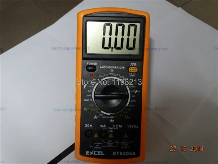 Цифровой мультиметр EXCEL DT9208A измеритель частоты сопротивления емкости