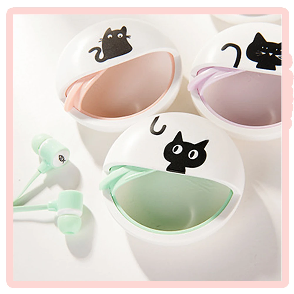 Милый Кот 3 5 мм в ухо стерео мультяшный с микрофоном наушники чехлы для xiaomi huawei