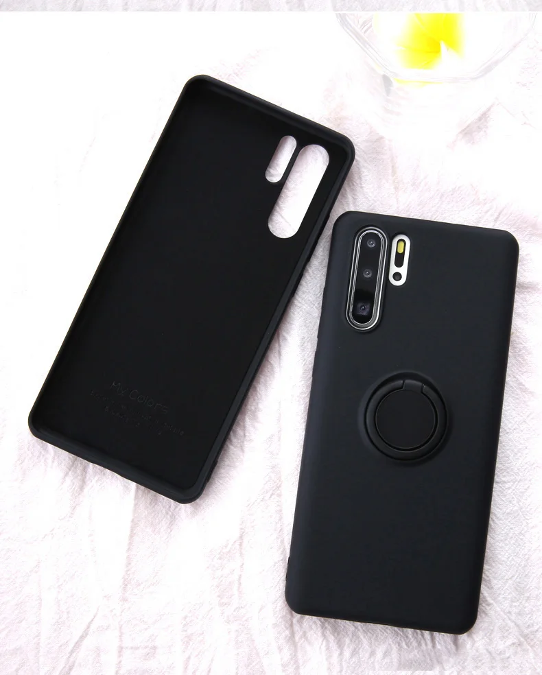 Socoupair Мягкий Жидкий чехол-держатель для телефона huawei P30 Pro Lite Nova 4e mate 20 Pro, мягкий силиконовый чехол из ТПУ с кольцом
