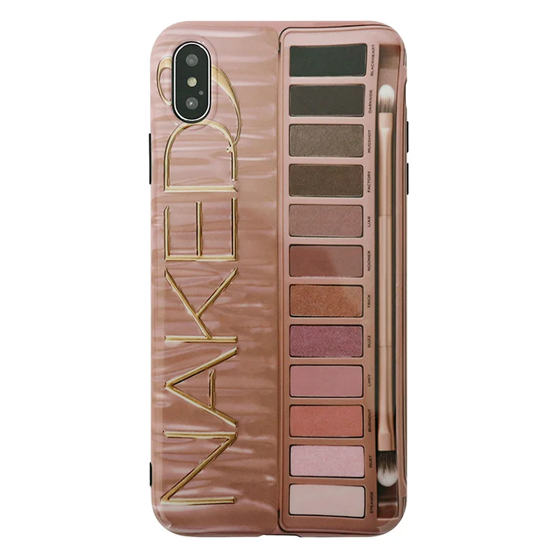 Makeup Eyeshadow Palette phone Case For iPhone XS Max 7 8 plus Phone Silicon Cover XR Anti-knock soft shell F24 |