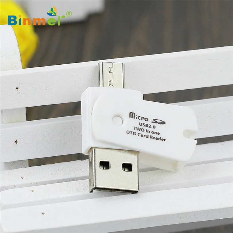 Горячая продажа BINMER подарки Оптовая OTG Micro USB к 2 0 SD TF кард ридер адаптер для