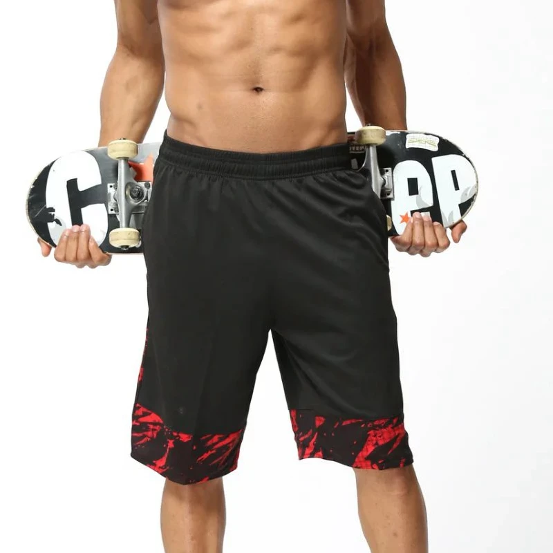 Баскетбольные мужские шорты с карманами размера плюс новые летние пляжные для