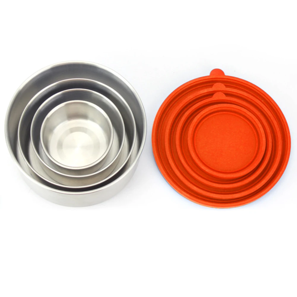 Металлические контейнеры из нержавеющей стали для хранения обедов закусок