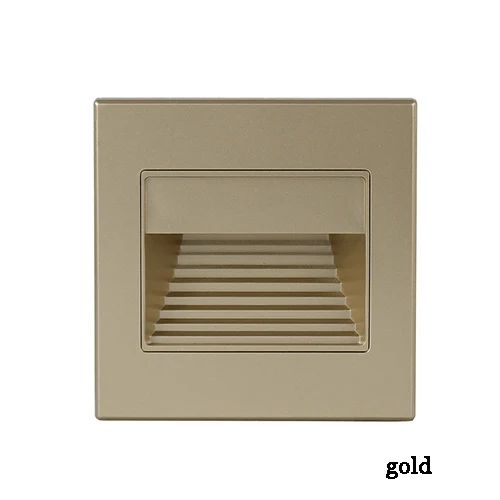 gold without 86box CANSHOU Крытый/Открытый Led ступеней лестницы светильники для Декор для дома отеля настенные лампы 1,5 Вт Led напольное ночное освещение с 86 монтажной коробкой - Цвет абажура: gold without 86box