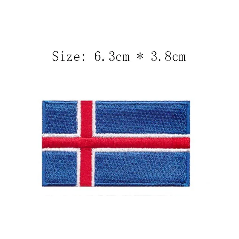 Iceland 2 5 &quotВышитый Флаг оптовая цена город falg Железный пришить на 100% стежки