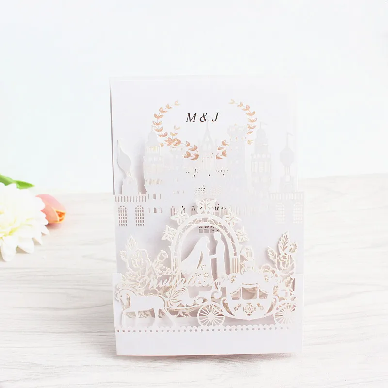 Всплывающие свадебные пригласительные открытки Королевское свадебное помолвку