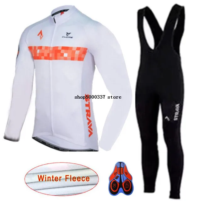 Cycling Jersey 2019 Strava Long Sleeve Winter Thermal Fleece Wear Bicycle MTB Bike clothing Maillot Ropa Ciclismo Hombre 9D GEL | Спорт и