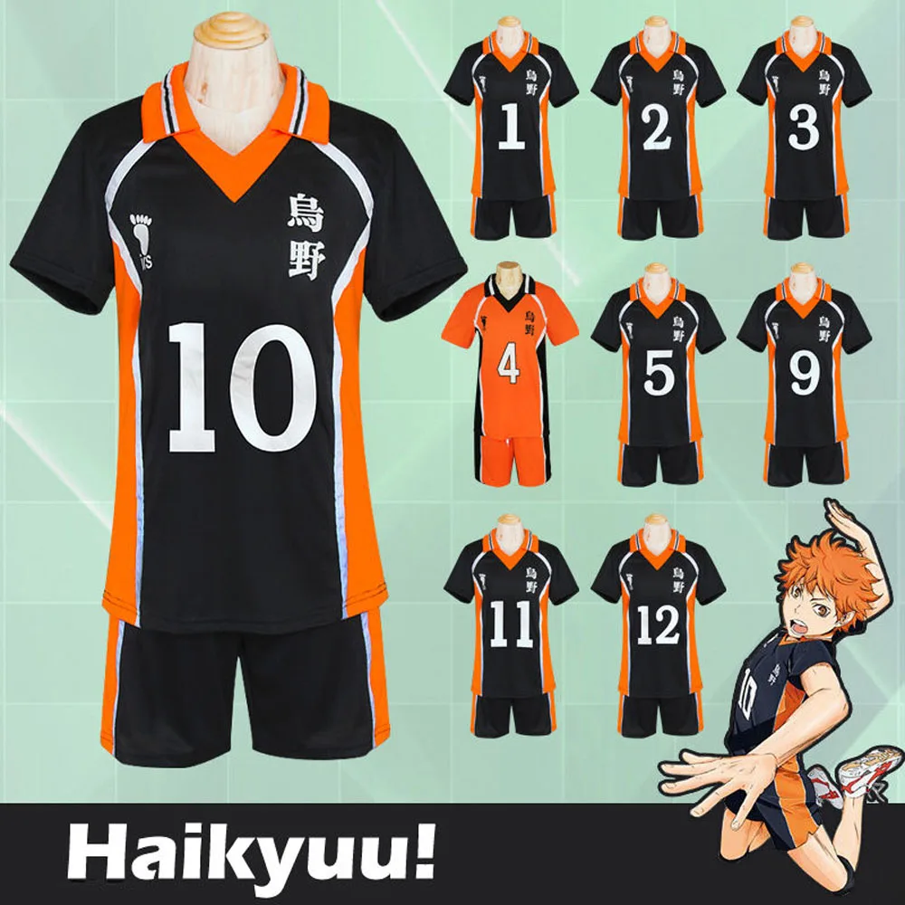 Аниме Haikyuu Косплей Karasuno High School волейбольный клуб Hinata Shyouyou футболка из Джерси