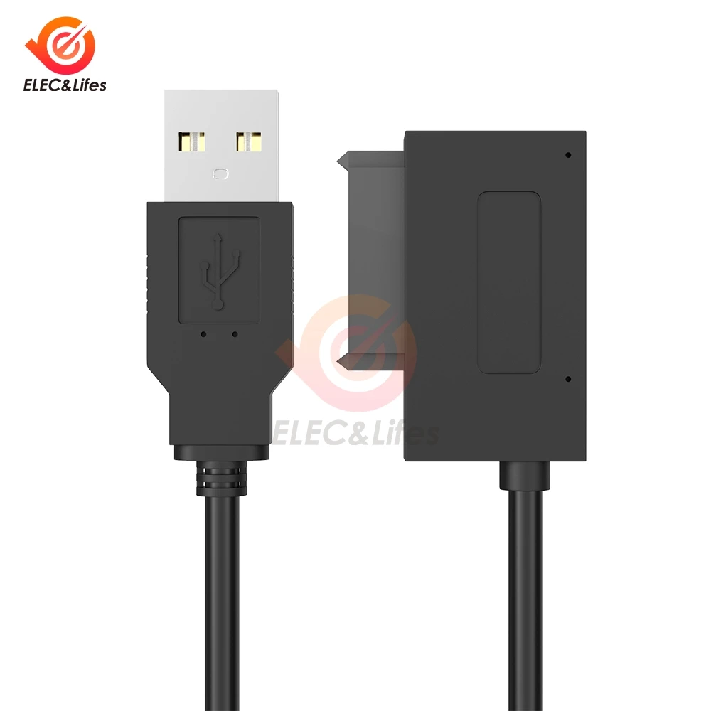USB 2 0 к Mini Sata II 7 + 6 13 контактный адаптер конвертер кабель для ноутбука CD/DVD ROM slim