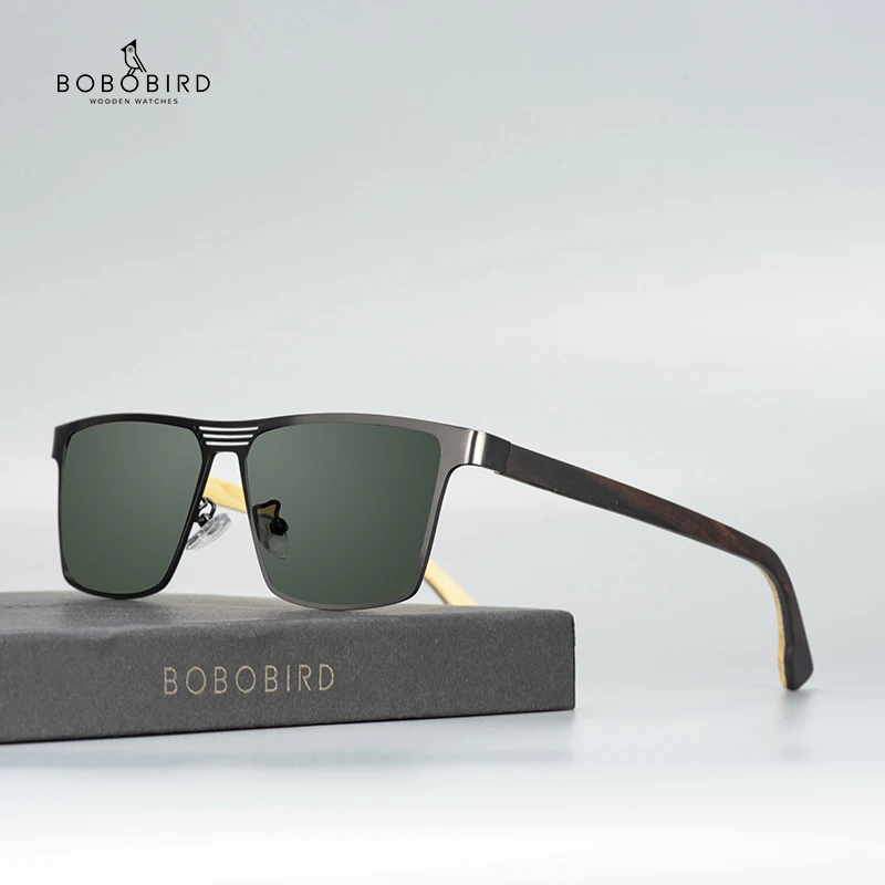 Женские солнцезащитные очки BOBOBIRD Винтажные Солнцезащитные в деревянной оправе