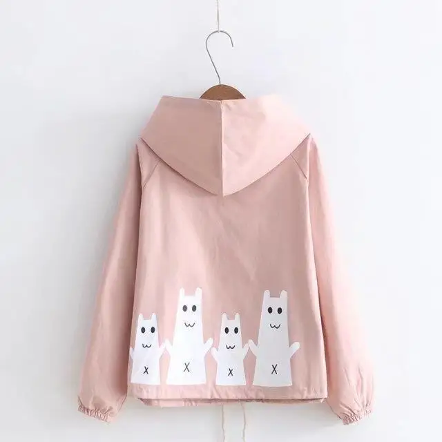 Куртка женская с капюшоном и длинным рукавом на молнии | Женская одежда