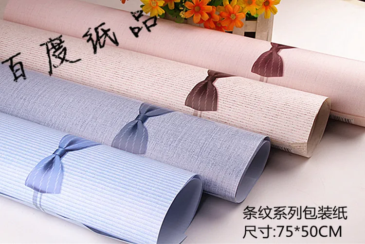 Festive Party Supplies Event 75*50 cm printing Bow tie White paperboard color Diy Gift Wrapping paper Wallpaper 20pc/Lot Дом и сад