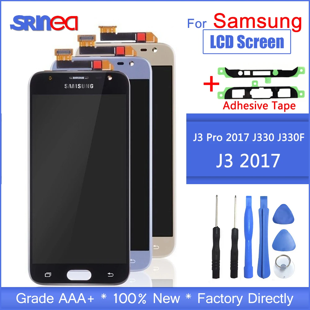 J330 ЖК для Samsung Galaxy J3 2017 Замена экран J330F SM J330FN дисплей + сенсорный дигитайзер сборка