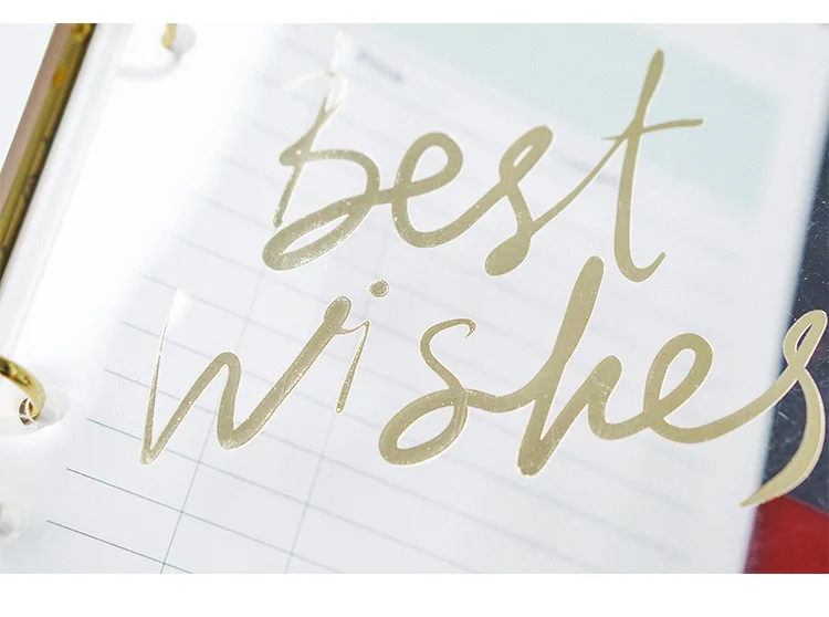 KSCRAFT 6 отверстий A6 С наилучшими пожеланиями прозрачный разделитель для