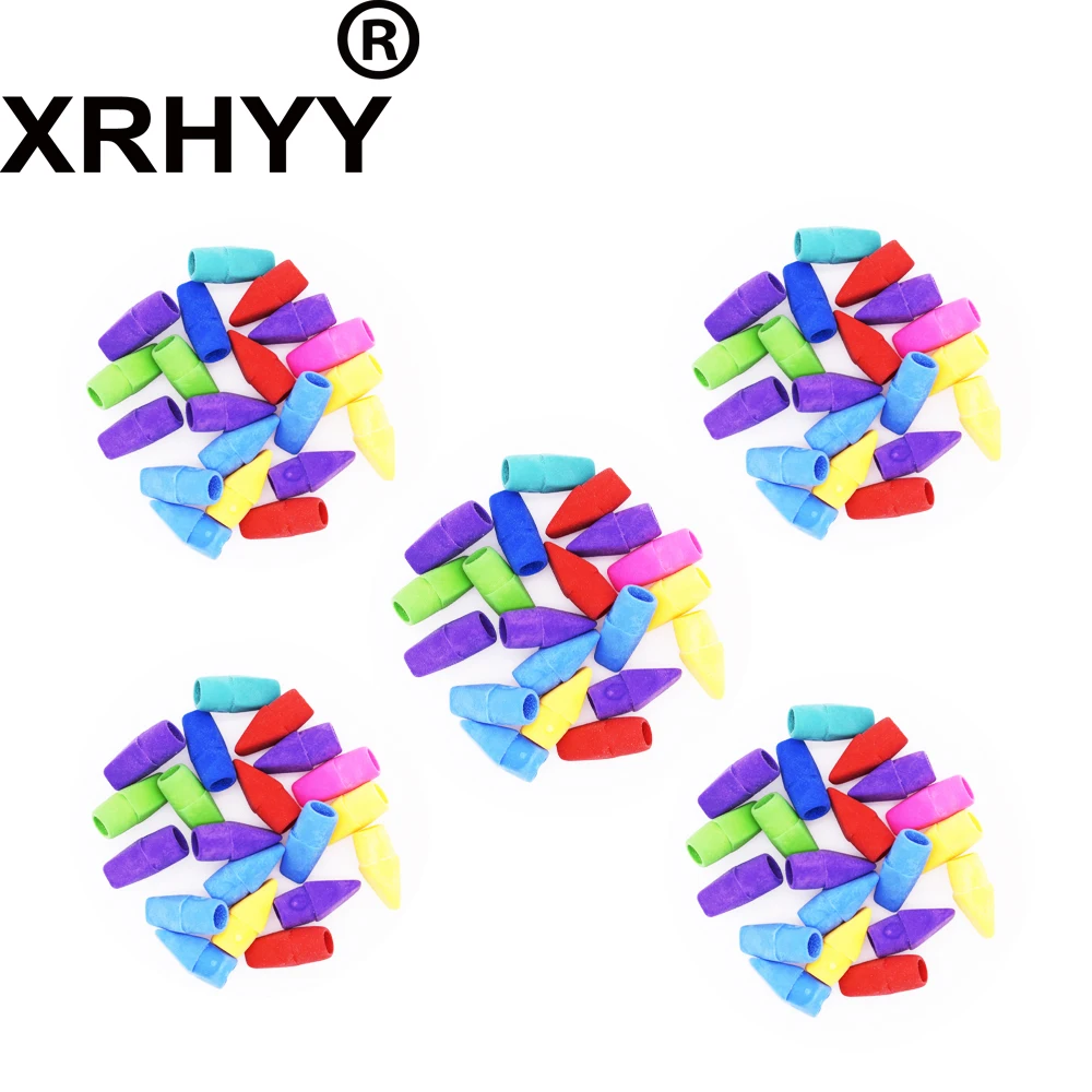 Стиратели для карандашей XRHYY 100 штук разных цветов|eraser caps|cap stickercap ed |
