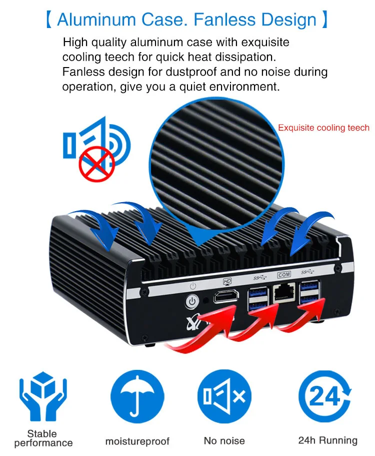Мини-ПК Pfsense для Intel Celeron 3855u двухъядерный 6 гигабитный Lan dhcp-сервер Barebone vpn-маршрутизатор поддержка Aes-ni Tv Box