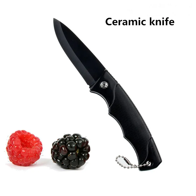 Складной карманный нож из черной керамики модный мини с антибиотиками для