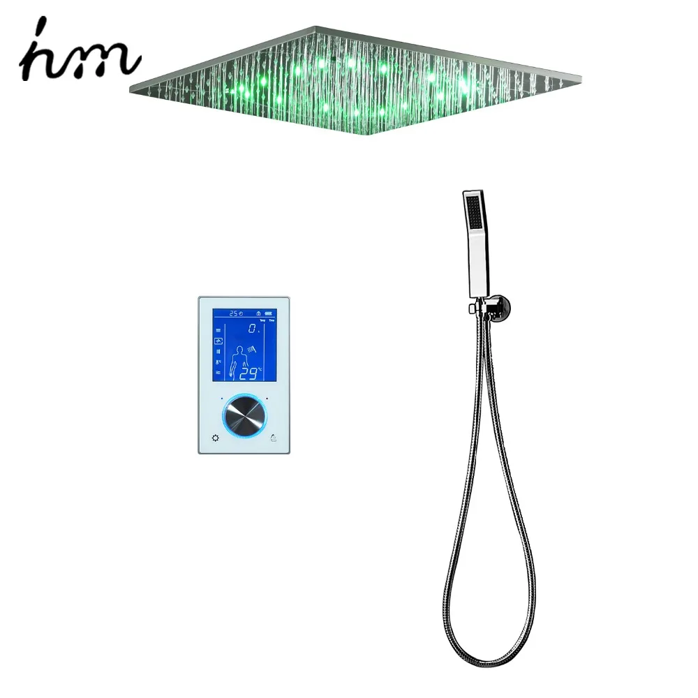 hm Набор для душа LED Термостатическая система SPA Spray Rain Mode Интеллектуальный