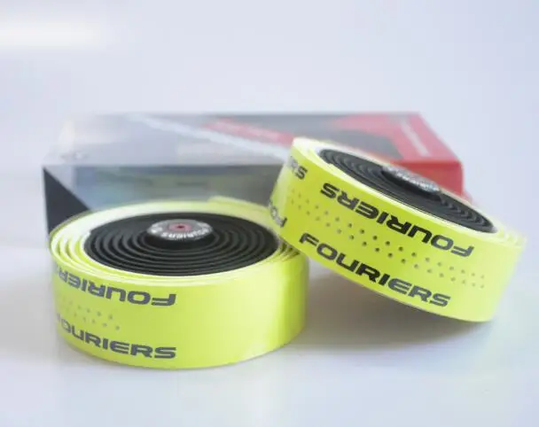 black yellow Велосипеды Fouriers Ручка велосипеда обмотка руля двойной цвет PU обмотка руля лента велосипедного руля - Цвет: black yellow