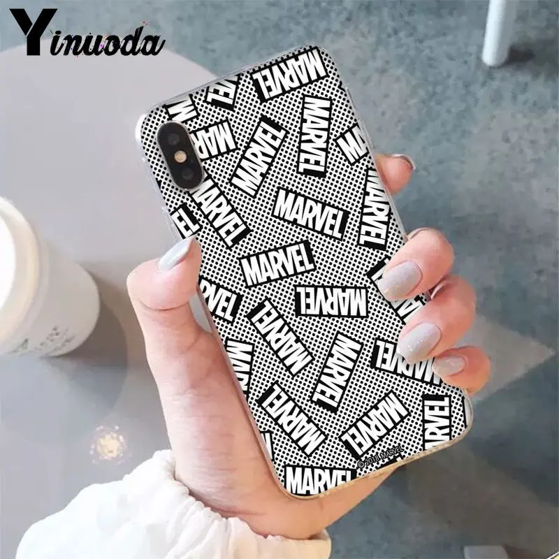 Yinuoda Marvel мстители супергерой комиксы на заказ фото мягкий чехол для телефона для iPhone 6S 6plus 7plus 8 8Plus X Xs MAX 5 5S XR - Цвет: A4