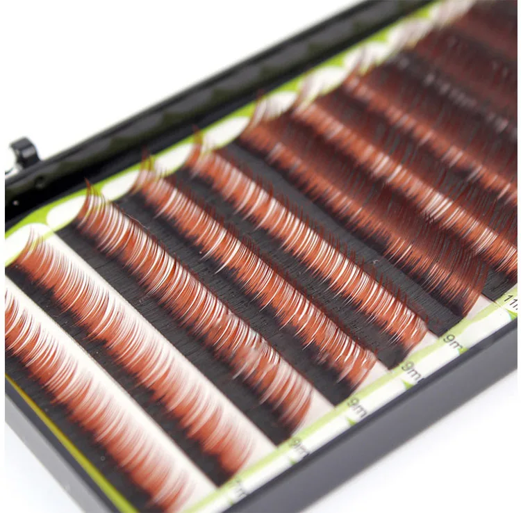 Разноцветные накладные ресницы Индивидуальные смешанного типа длинные Цвета