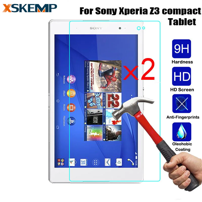 Закаленное стекло XSKEMP 2 шт./лот 2.5D Arc Edge закаленное для Sony Xperia Z3 Compact Tablet 8 0 &quot
