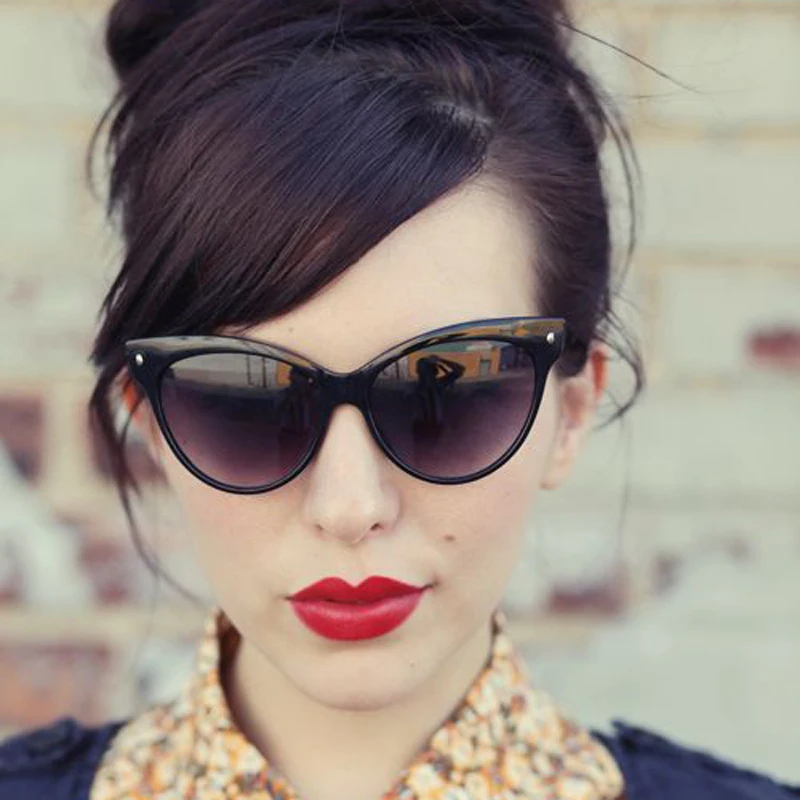 Женские солнцезащитные очки кошачий глаз с градиентом|oculos de sol feminino|sunglasses women