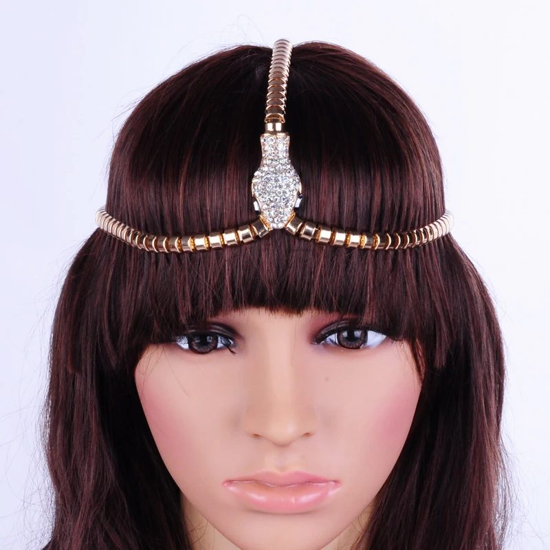 Европа и Соединенные Штаты продают Cleopatra серпантин лоб головной убор ювелирные изделия