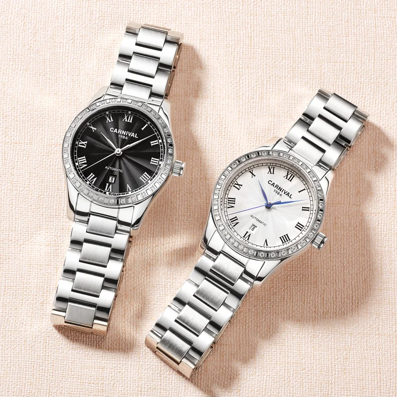 Женские автоматические механические часы Datejust из нержавеющей стали с римскими