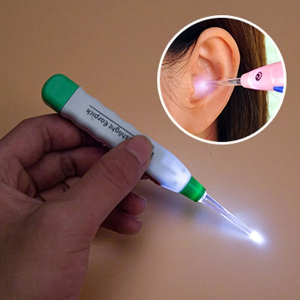 Ушной серы удалить СВЕТОДИОДНЫЙ Фонарик EarPick инструмент для очистки кюретка