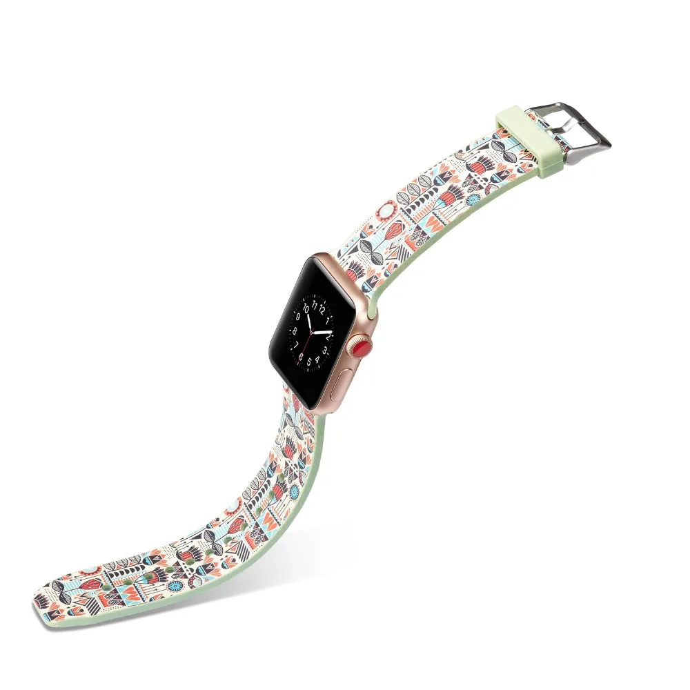 Ремешок для apple watch Группа apple watch 4 3 группа 42 мм 38 мм 44 мм/40 mmiwatch ремешок для часов браслет с принтом аксессуары для часов