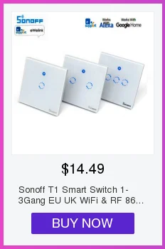 Sonoff T1 T2 T3 Wifi настенный переключатель беспроводной дистанционный светильник-реле приложение сенсорное управление Wifi умный переключатель работа с Google Home Alexa