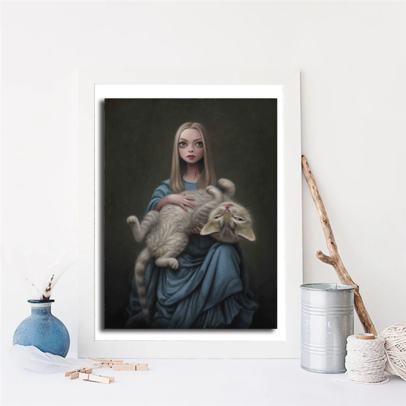 Mark Ryden Cat Art Show обои HD Холст постер Картина Настенная картина Печать современная