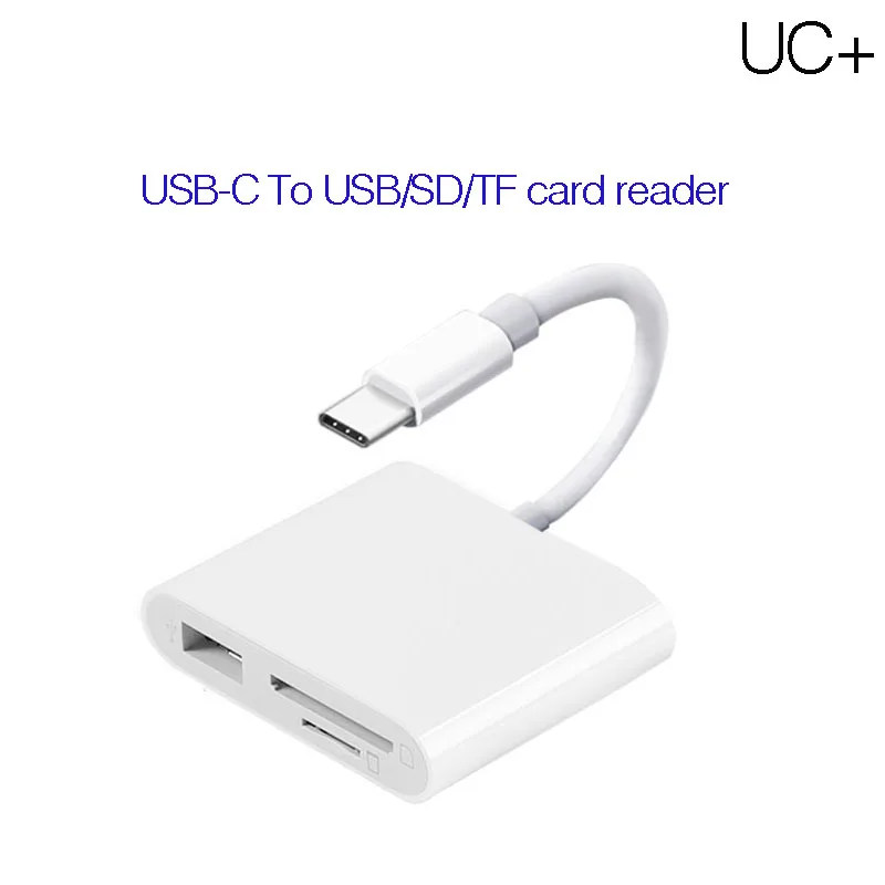 White OTG USB C до 3,0 USB адаптер для камеры type c к SD TF кард-ридер конвертер комплект кабель для iPad Pro Android мобильный телефон ноутбук - Цвет: White