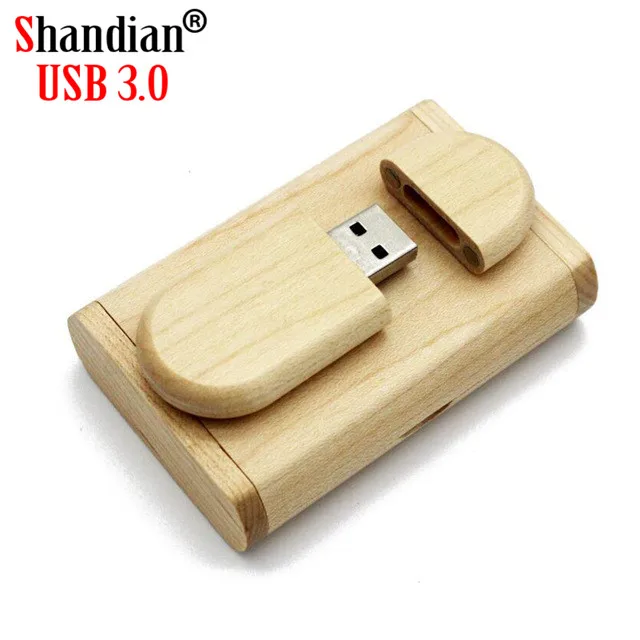 SHANDIAN USB 3,0 высокоскоростной логотип клиента деревянный usb+ Подарочная коробка персональный логотип ручка-накопитель 64 ГБ 16 ГБ 32 ГБ usb флеш-накопитель флешка