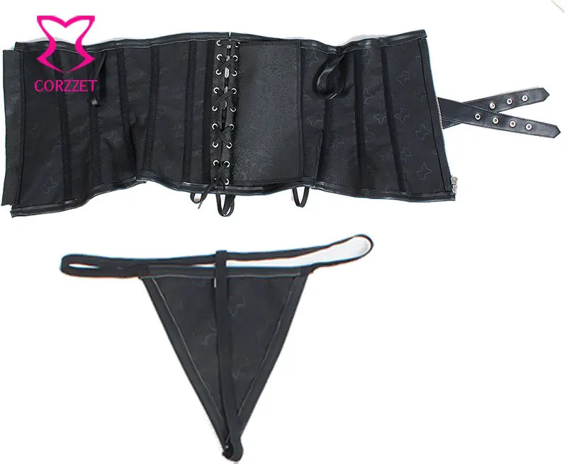 Черный винтажный корсет-бюстье в стиле стимпанк бюстье стальной корсет для талии