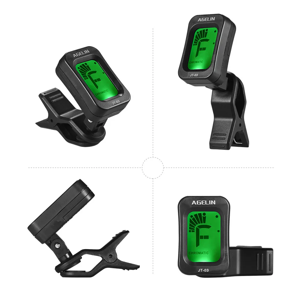 Цифровой гитарный тюнер ЖК-дисплей Экран миниобъектив для бас-гитары