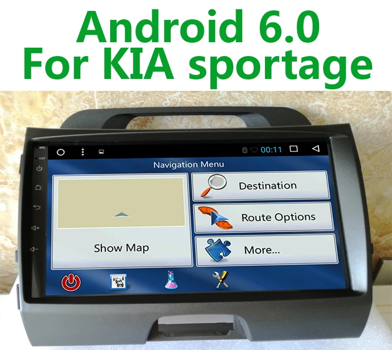 1024*600 Android 6 0 Автомобильный dvd для KIA sportage 2009 2016 car pc Штатная навигация gps 2din