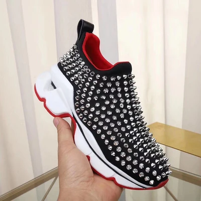 silver GCYFWJ Rivet Sneakers Woman Red Sneakers Spring Autumn Flats Non-slip Breathable Casuals Couple Shoes Zapatillas Rojas Mujer - Цвет: silver