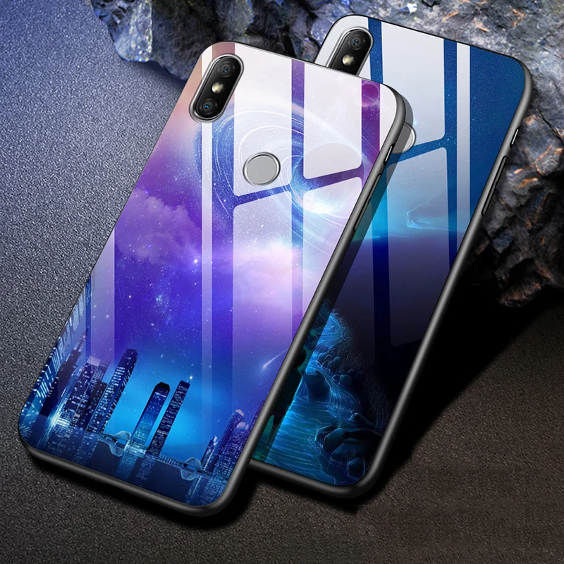 Чехол для Xiaomi mi A2 lite задняя крышка из закаленного стекла чехол A2lite miA2 телефона