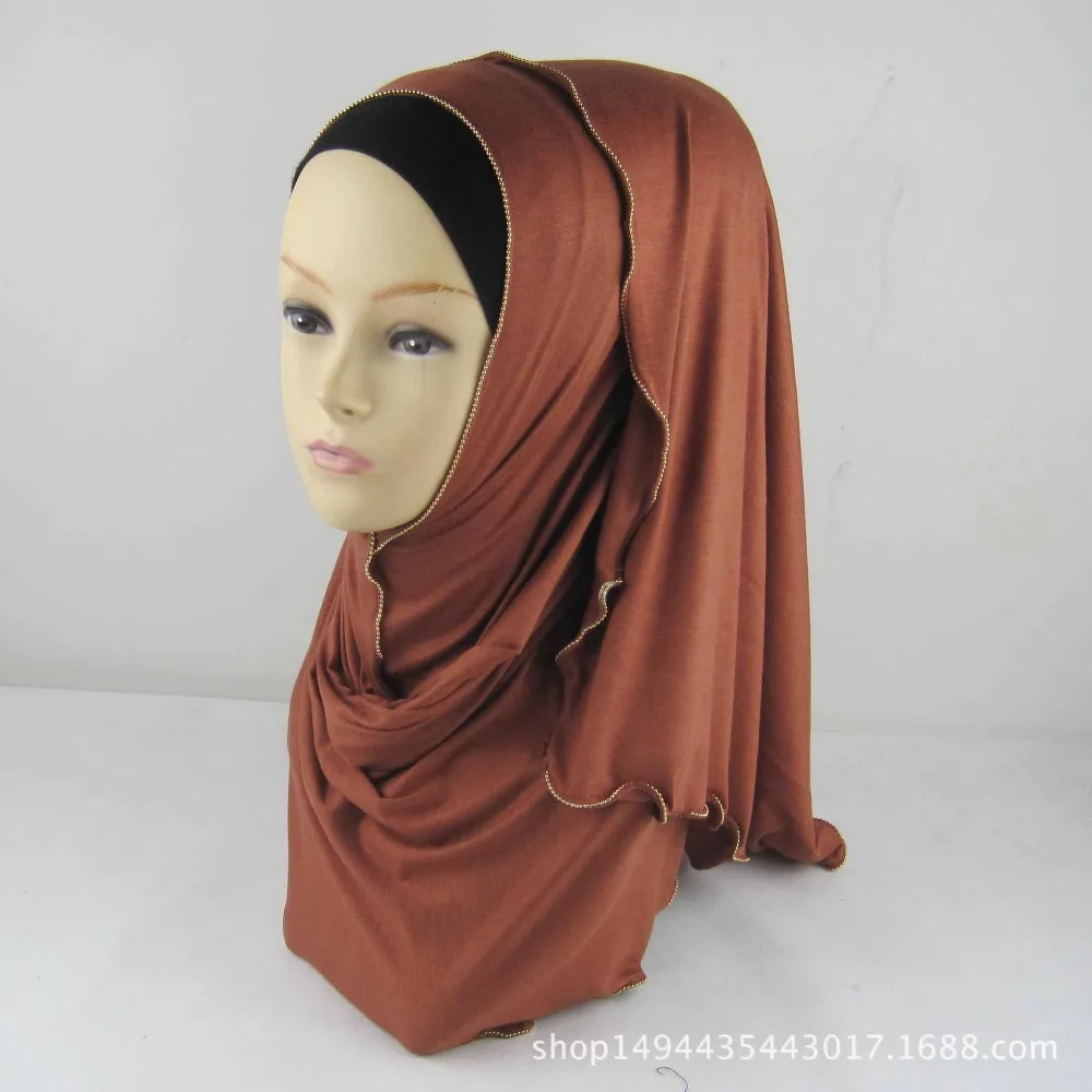 32 цвета мусульманский хиджаб шарф мягкий длинный из хлопка с молнией платок isamic