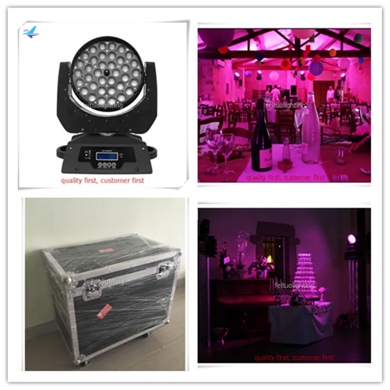 8 шт. с F светильник чехол Zoom 36x10 ватт RGBW Wash Led Moving Head RGBA светильник|led moving|led wash lightwash