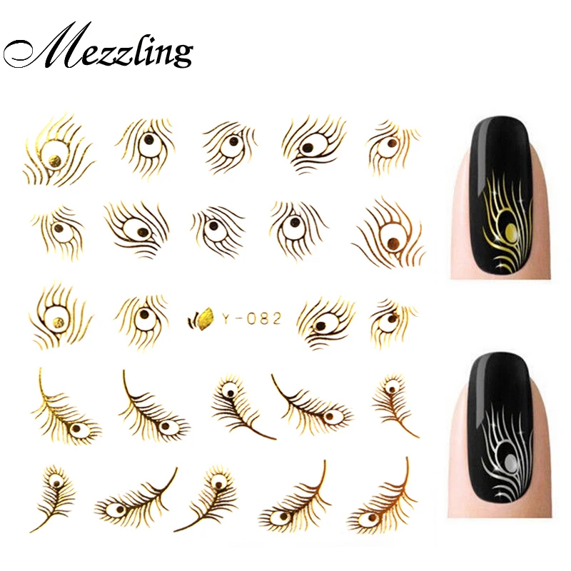 Наклейки для ногтевого дизайна с горячей водой 10 шт./партия золотые серебряные 3d