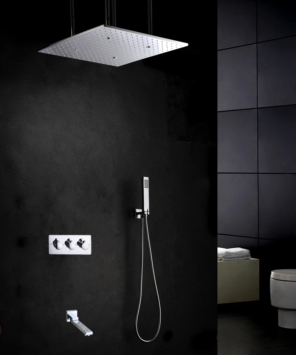 Смеситель для душа ванной комнаты 20 дюймов распылитель и дождесветодиодный