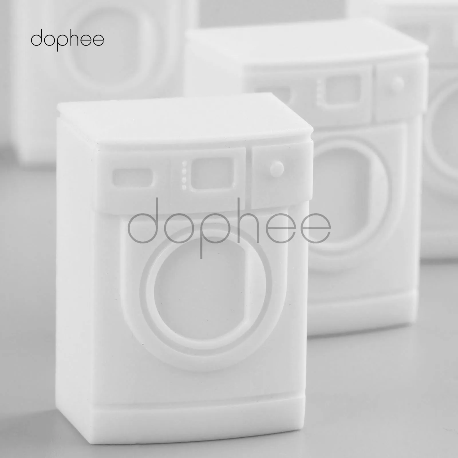 Dophee 10 шт. белая пластиковая стиральная машина модельные весы 1:25 70 мм настольная