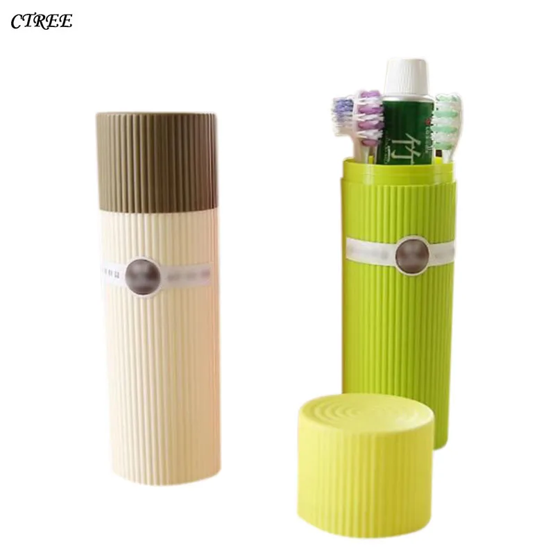 

CTREE 1Pcs Portable Travel Cartoon Mini Plastic ToothBrush Cup Household Case Tooth Brush Holder Bathroom Accessories Sets C619