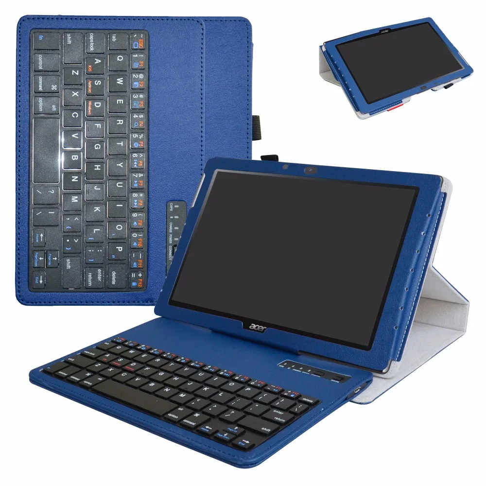 

2-в-1 съемный чехол с Bluetooth клавиатурой для планшета Acer Iconia One 10 (B3-A40) 10,1 дюймов