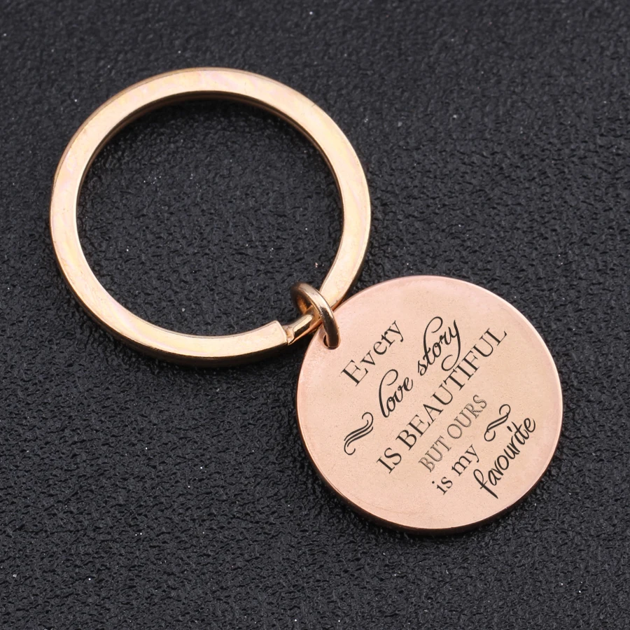 Новый креативный брелок с гравировкой каждая история любви прекрасна но наша