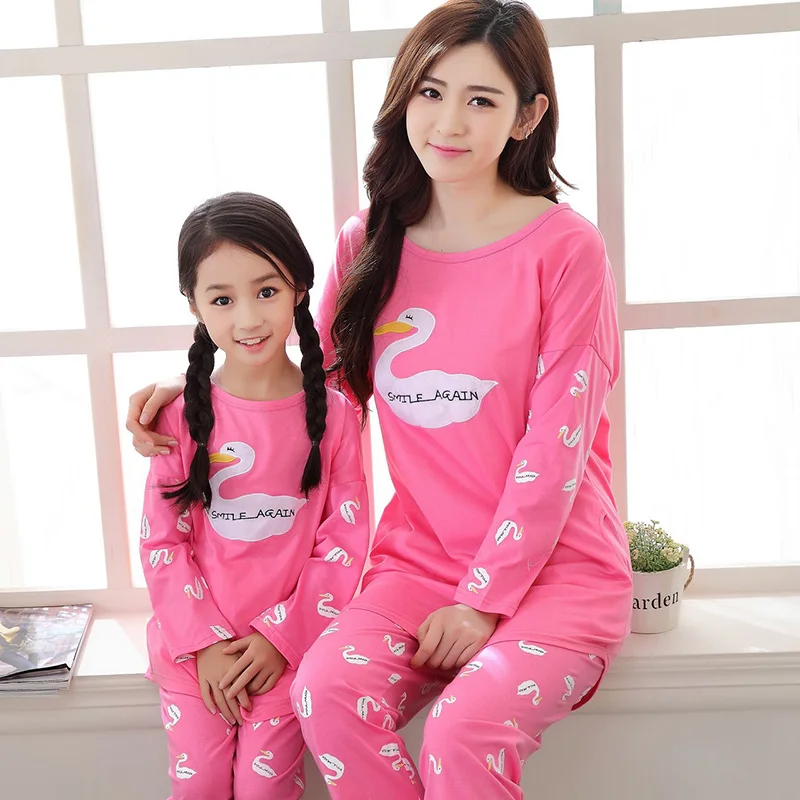 6 Пижамы для малышей одинаковые пижамы для всей семьи коллекция года; сезон осень-зима; одежда с длинными рукавами для мамы и дочки одежда в горошек; Ropa Mama E Hija - Цвет: 6